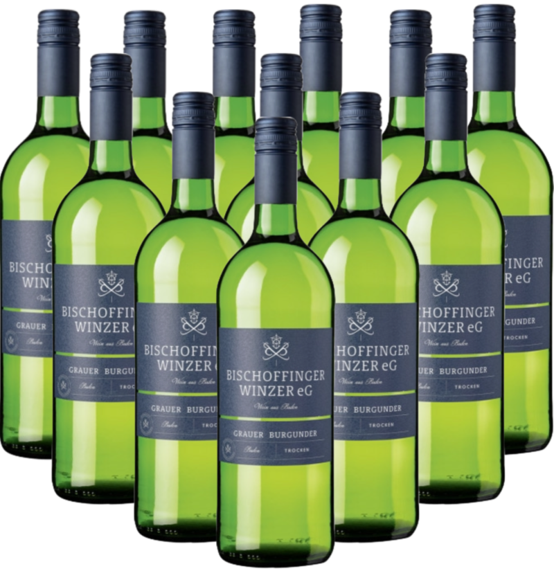 Bischoffinger Grauer Burgunder trocken Baden 12er Angebot 1,0 l Bischoffinger Grauer Burgunder trocken Baden 12er Angebot 1,0 l