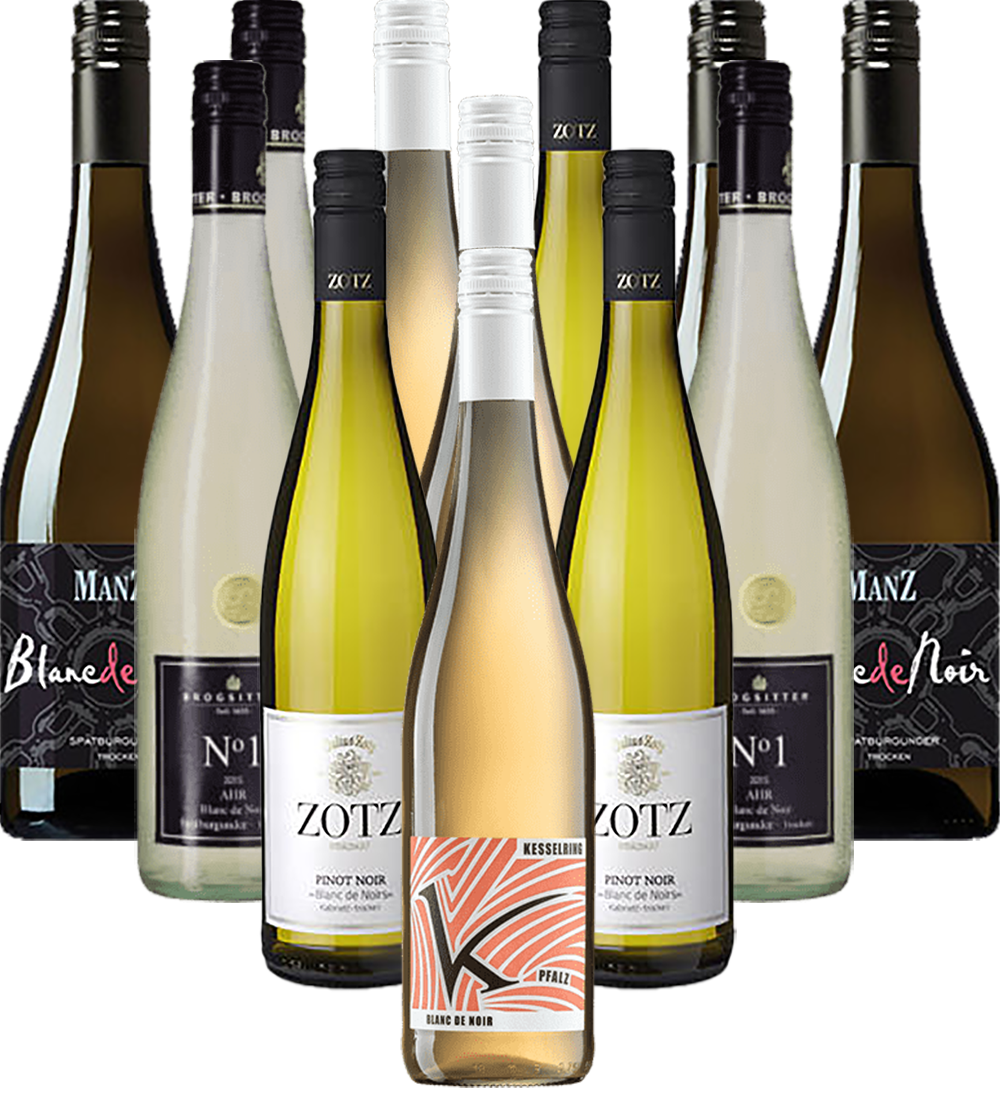 Blanc de Noir Probierpaket Weißwein Deutschland 12er Angebot Blanc de Noir Probierpaket Weißwein Deutschland 12er Angebot