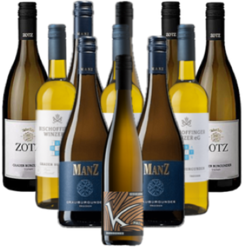 Grauburgunder Weißwein Probierpaket Deutschland 12er Angebot Grauburgunder Weißwein Probierpaket Deutschland 12er Angebot
