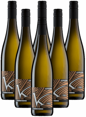 Kesselring Gewürztraminer feinherb 6er Weinpaket 2025 Pfalz BIO Vegan