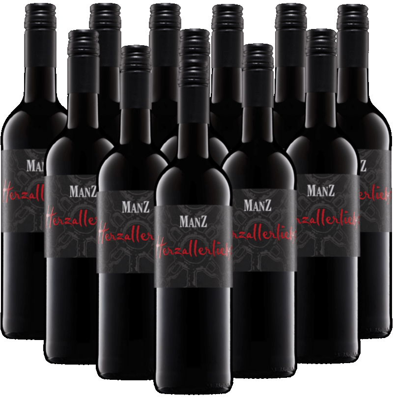 Manz Herzallerliebst feinherb Rheinhessen 12er Angebot Manz Herzallerliebst feinherb Rheinhessen 12er Angebot