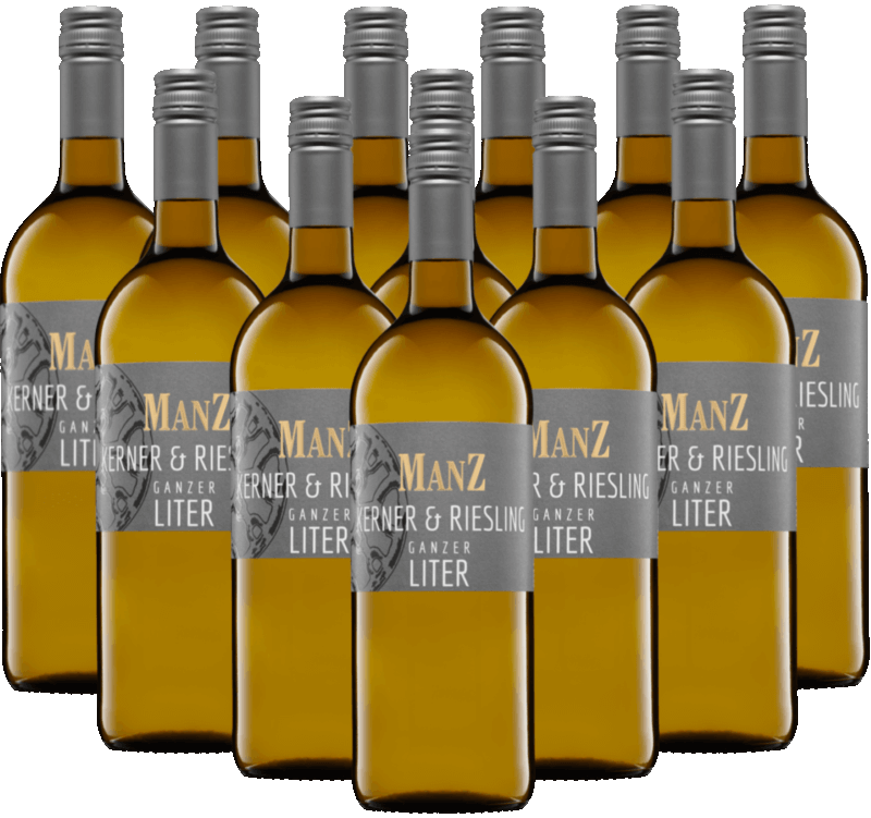 Manz Kerner Riesling Ganzer Liter Rheinhessen 12er Angebot Manz Kerner Riesling Ganzer Liter Rheinhessen 12er Angebot