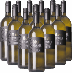 Manz Rivaner Ganzer Liter 12er Angebot trocken Rheinhessen