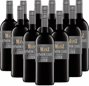 Manz Rotweincuvée Ganzer Liter 12er Weinpaket 2023 Rheinhessen 1,0 l