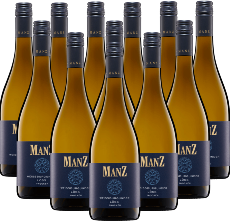 Manz Weißburgunder Löss trocken 12er Weinpaket Rheinhessen Manz Weißburgunder Löss trocken 12er Weinpaket Rheinhessen
