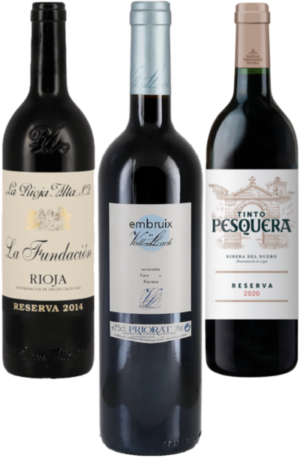 Premium Barrique Rotweine 3er Weinpaket aus Spanien