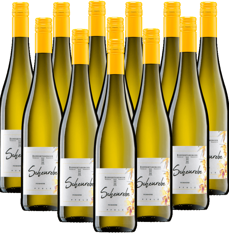 Ruppertsberger Scheurebe Kabinett feinherb 12er Weinpaket Pfalz Ruppertsberger Scheurebe Kabinett feinherb 12er Weinpaket Pfalz
