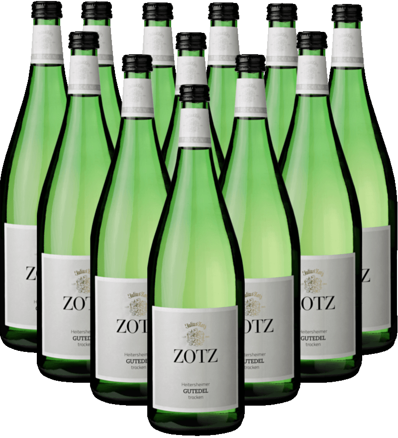 Zotz Gutedel Liter trocken 12er Angebot Baden 1,0 l Zotz Gutedel Liter trocken 12er Angebot Baden 1,0 l