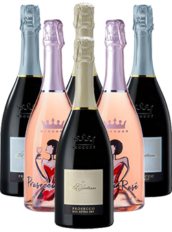 Le Contesse Prosecco Spumante Probierpaket 6er Angebot Italien
