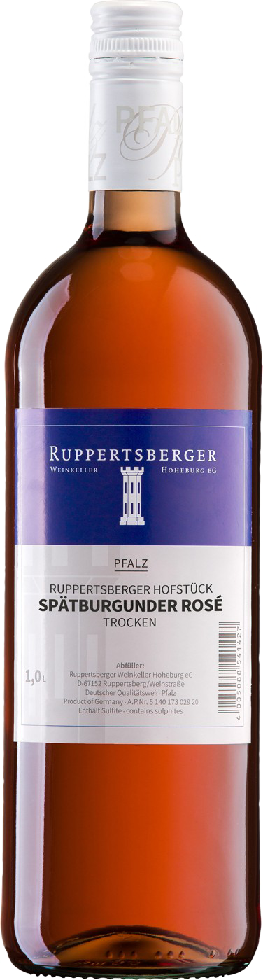 Ruppertsberger Spätburgunder Rose trocken Hofstück QbA Pfalz 1,0 l Ruppertsberger Spätburgunder Rose trocken Hofstück QbA Pfalz 1,0 l