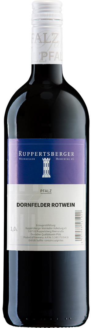 Ruppertsberger Dornfelder Rotwein mild Pfalz 1,0 l