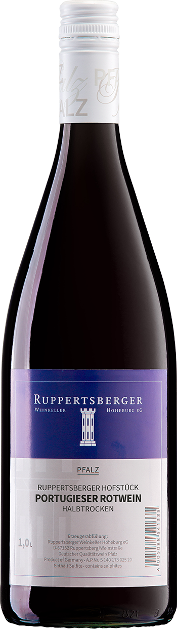 Ruppertsberger Portugieser Rotwein halbtrocken 1,0 l Pfalz Ruppertsberger Portugieser Rotwein halbtrocken 1,0 l Pfalz