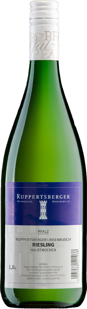Ruppertsberger Riesling halbtrocken QbA Linsenbusch Pfalz 1,0 l